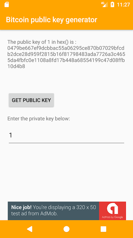 Bitcoin Public Key Generator Mod Schermafbeelding 1