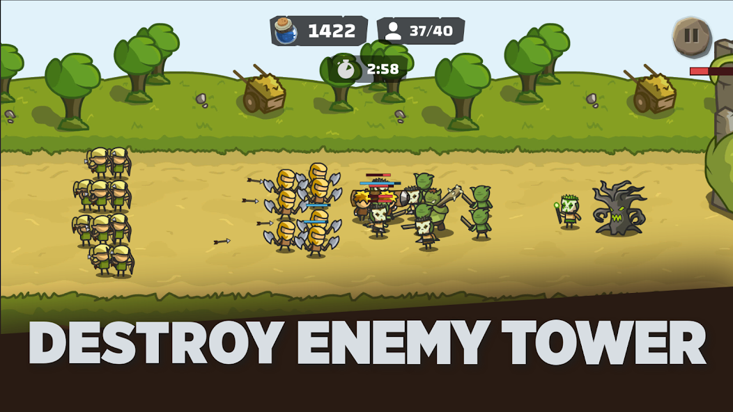 Tower Royale: Stick War Online ဖန်သားပြင်ဓာတ်ပုံ 0