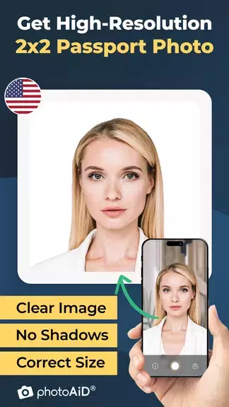 US Passport Size Photo Maker Ảnh chụp màn hình 0