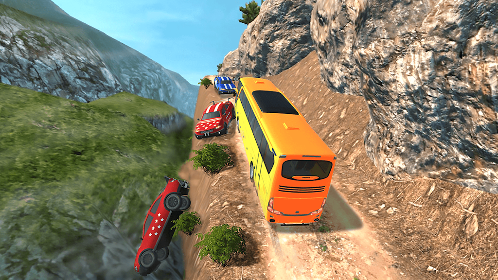 Risky Roads Bus Driver Offroad Скриншот 0