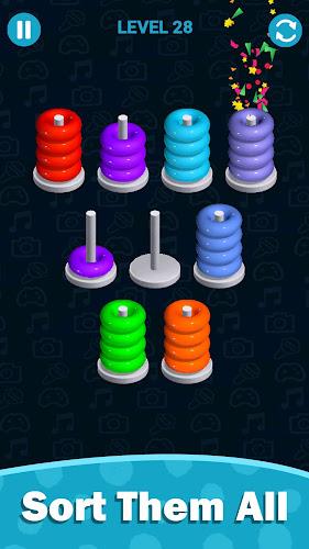 Stacolor: Hoop Stack Ring Game স্ক্রিনশট 1