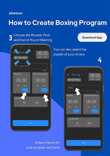 Bezuur Boxing Interval Timer Tangkapan skrin 2