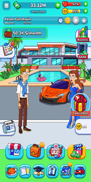 Mr.Billion: Idle Rich Tycoon スクリーンショット 1