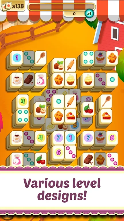 Mahjong Solitaire Cupcake Bake Schermafbeelding 2