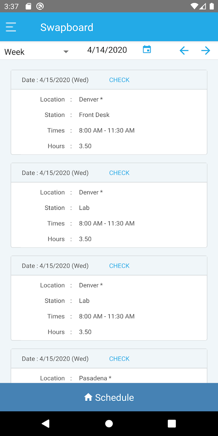 ScheduleSource Teamwork ဖန်သားပြင်ဓာတ်ပုံ 1