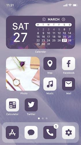 Wow Violet Theme - Icon Pack ဖန်သားပြင်ဓာတ်ပုံ 0