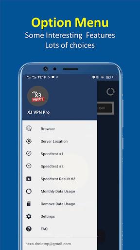 X3 VPN Pro - Fast , Secure & Unlimited VPN 螢幕截圖 2