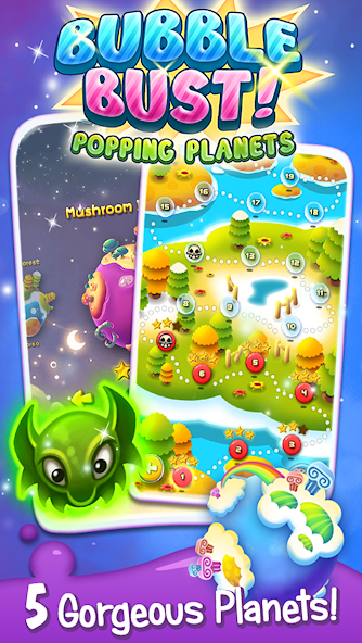 Bubble Bust! - Popping Planets Mod 스크린샷 2