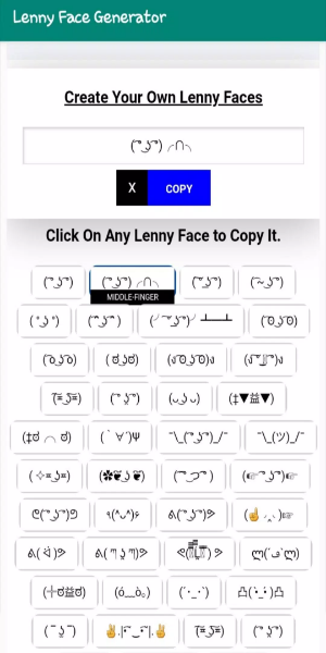 Schermata Lenny Face Generator 1