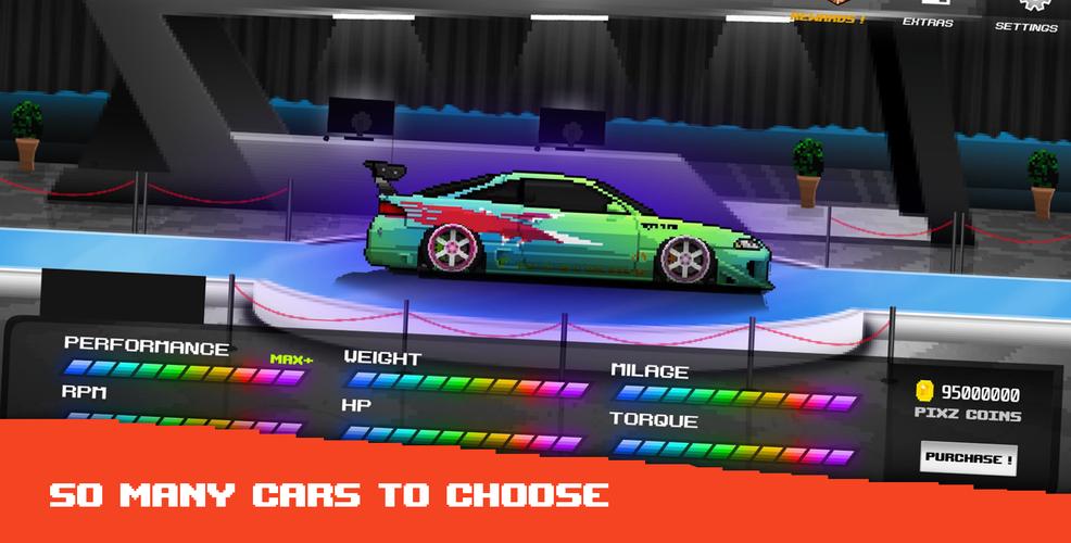 Pixel Car: Reckless Racer Ekran Görüntüsü 2