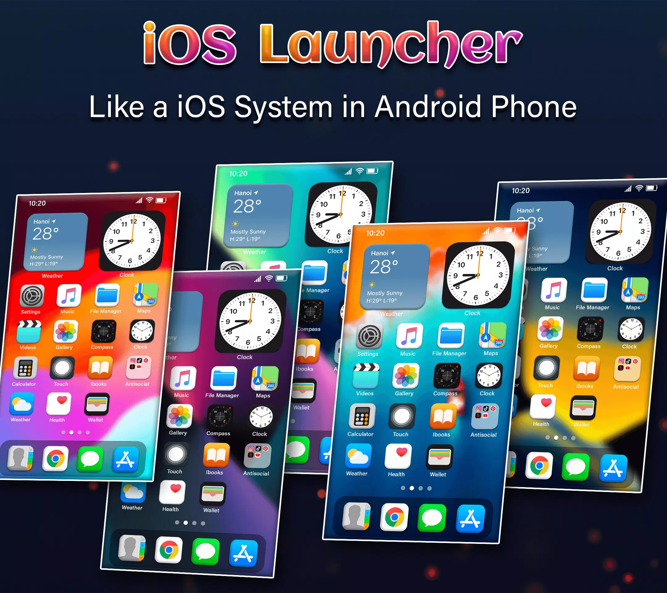 IOS Launcher - iOS 17 Pro Schermafbeelding 1