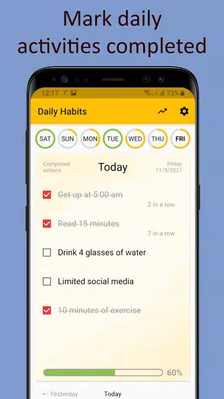 Daily activities tracker Schermafbeelding 0