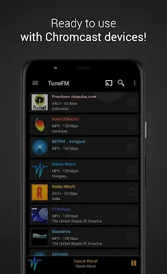 Internet Radio Player - TuneFm Schermafbeelding 2