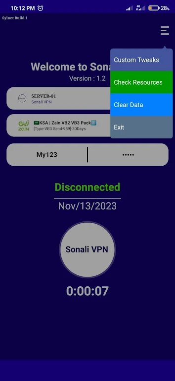 Sonali VPN Super fast Captura de tela 1