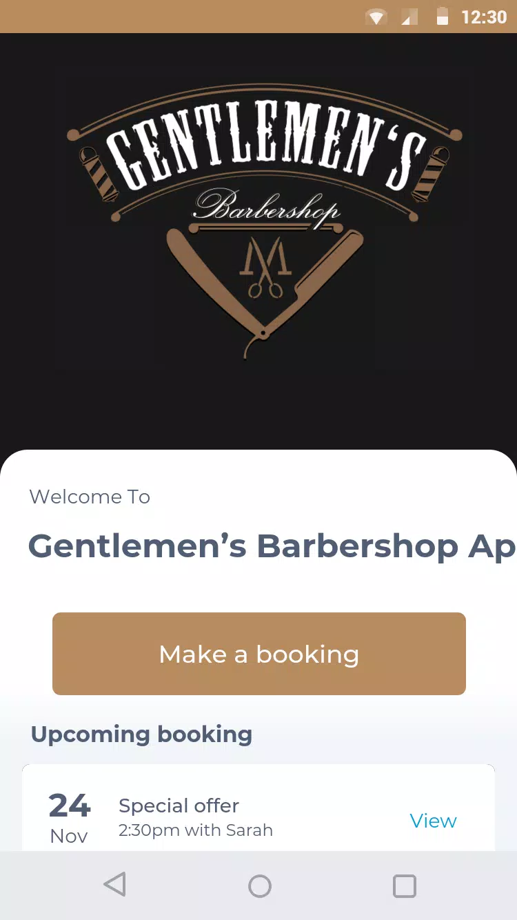 Gentlemen’s Barbershop App 螢幕截圖 0