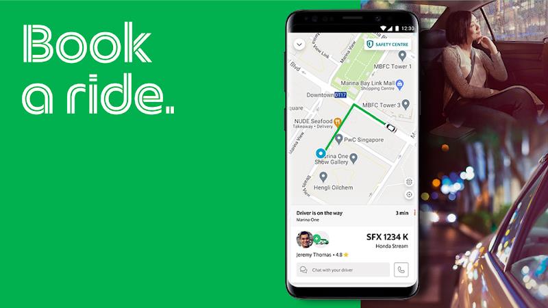 Grab - Taxi & Food Delivery Скриншот 1