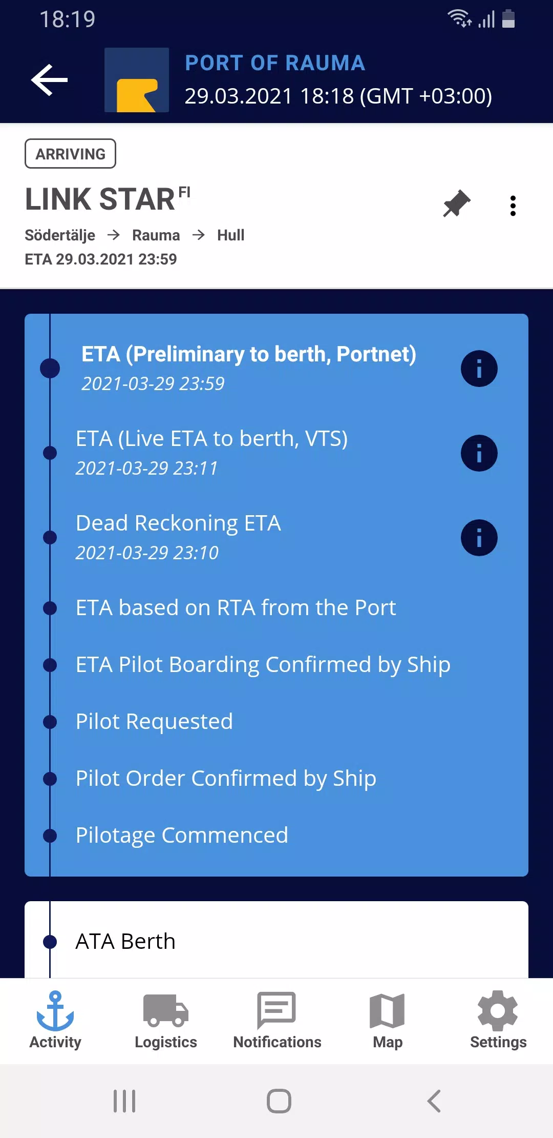 Port Activity Schermafbeelding 2