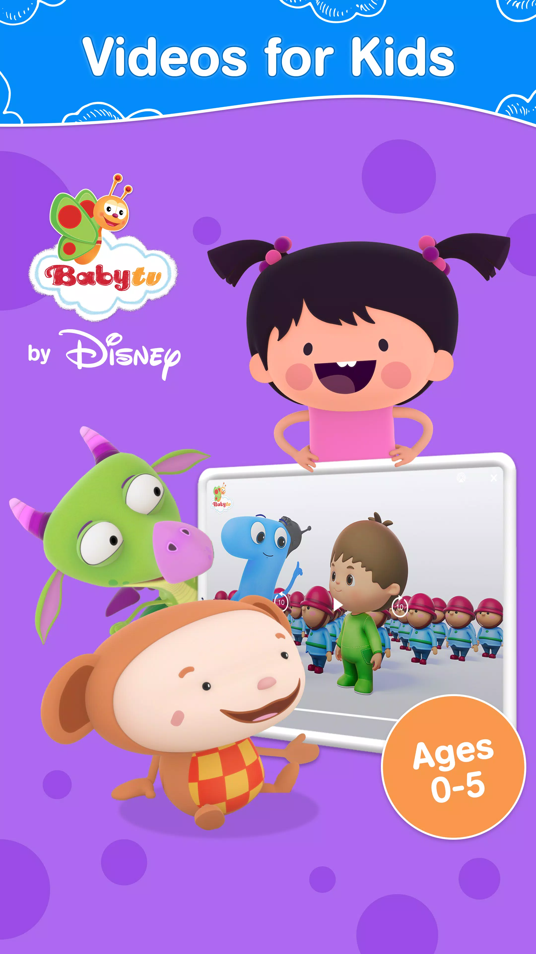 BabyTV - Kids Videos & Songs Ảnh chụp màn hình 0