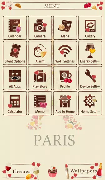 Sweet Paris Theme Captura de tela 1