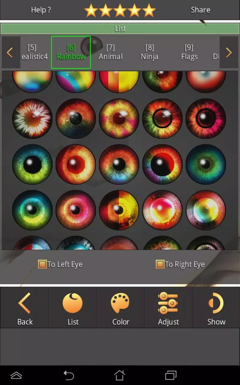 Sharingan - Eye And Hair Color Screenshot 3