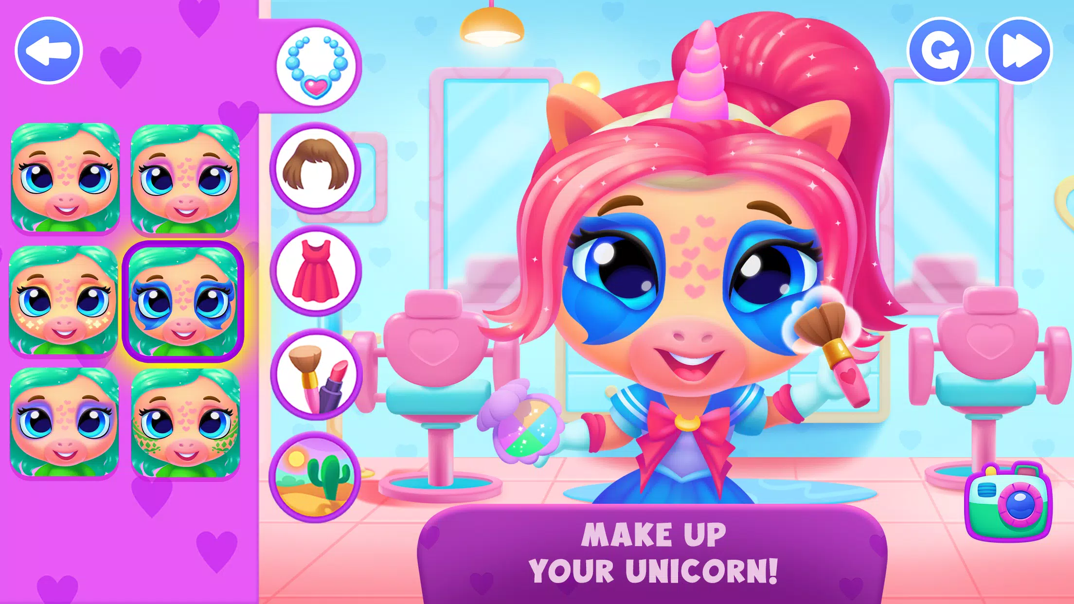 Unicorn Dress up games kids 螢幕截圖 3