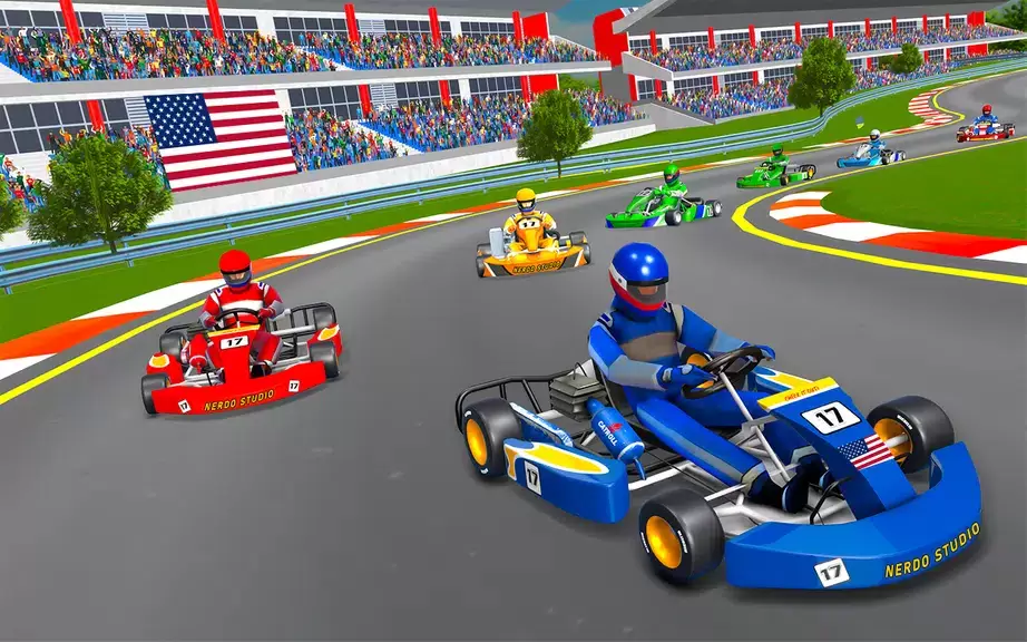 Go Kart Racing Games 3D Stunt Tangkapan skrin 2