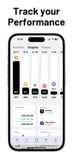 Coin Portfolio Crypto Tracker Ảnh chụp màn hình 2