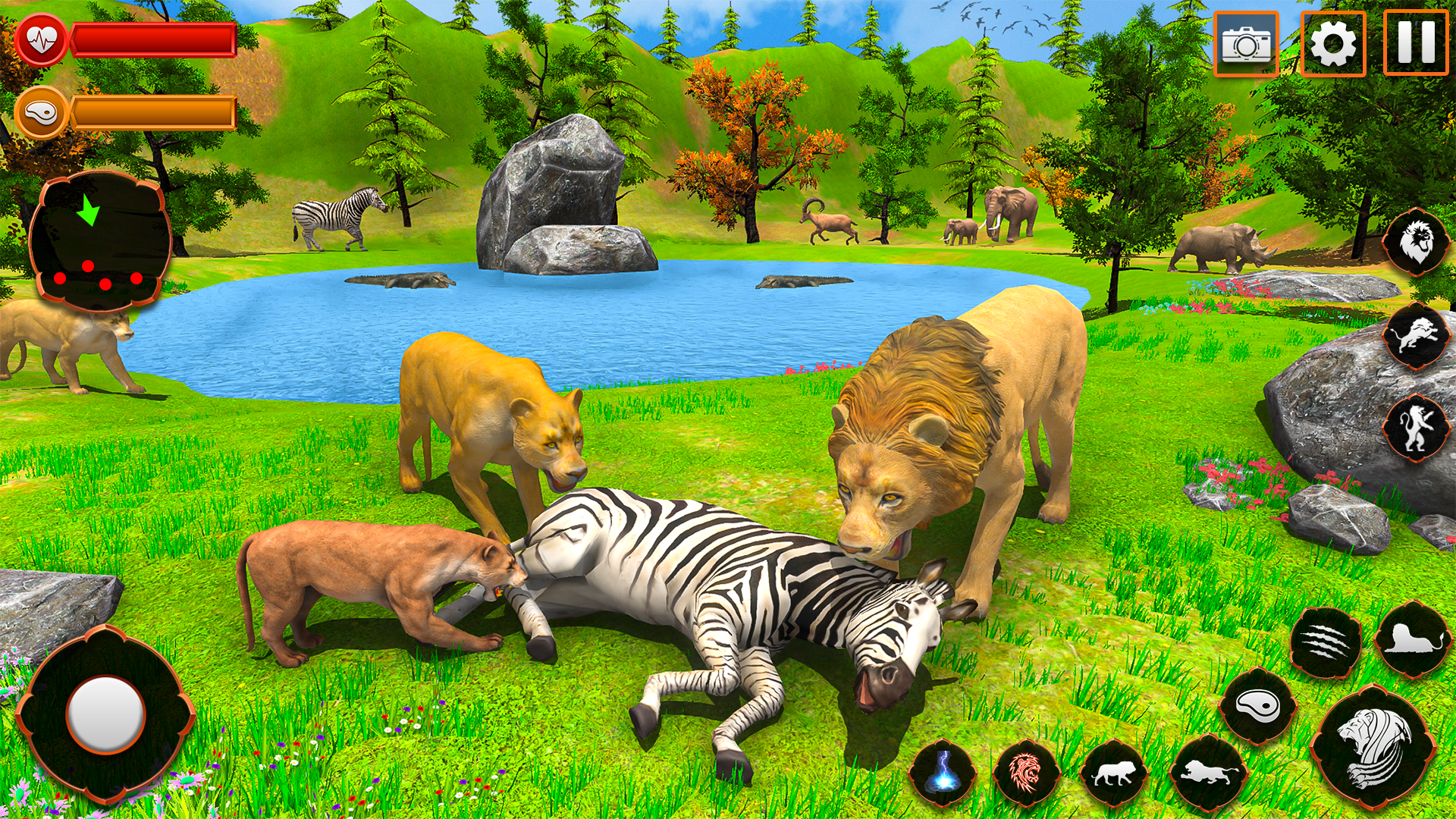 Wild Lion Simulator Games Ảnh chụp màn hình 0