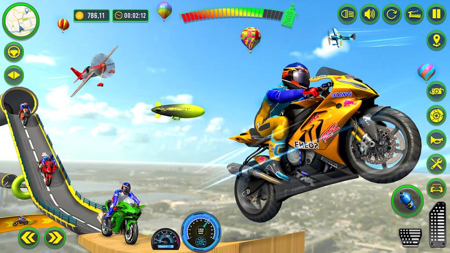 Mega Ramp Stunts Bike Games 3d 스크린샷 1
