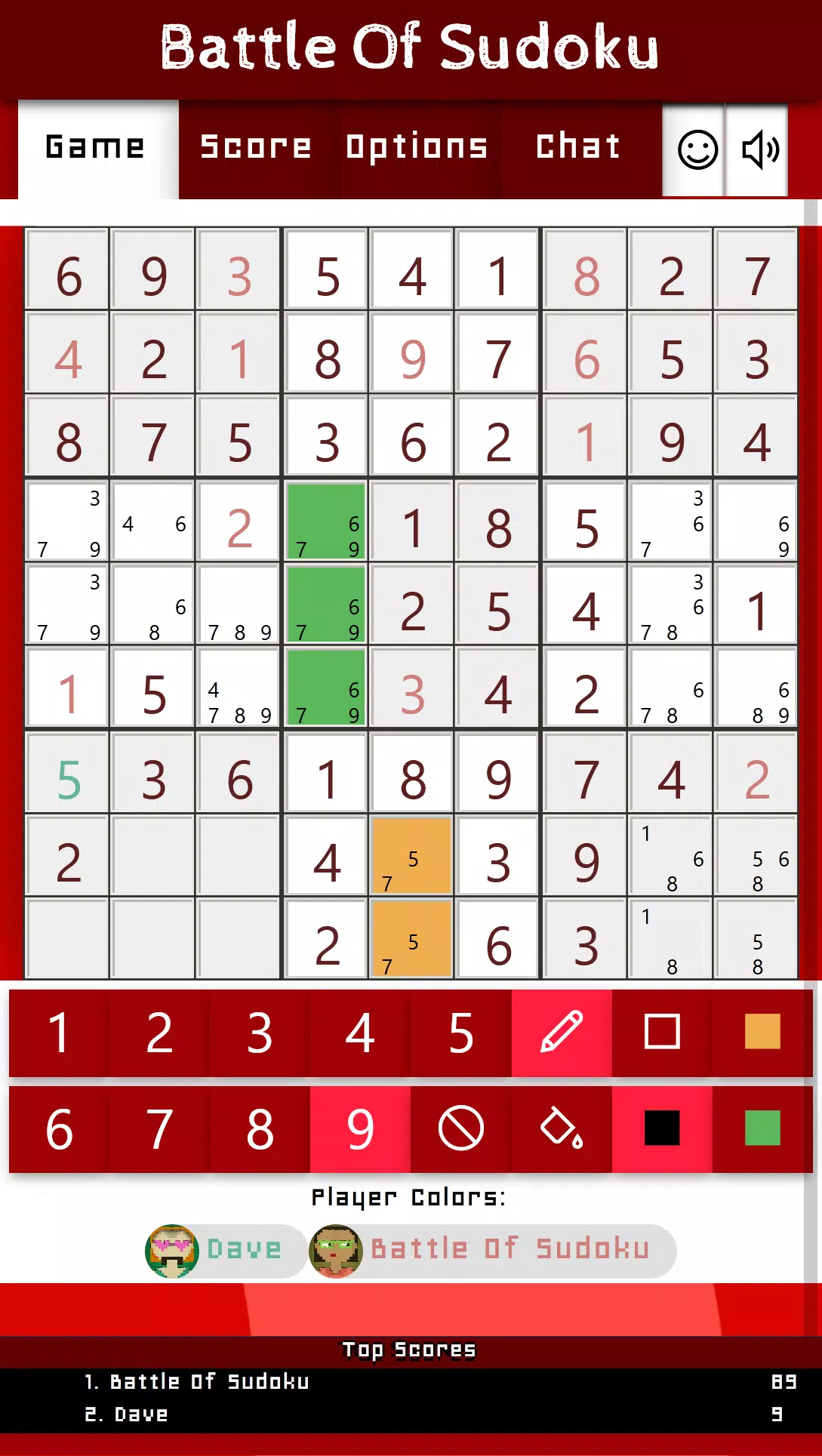 Schermata Battle Of Sudoku 3