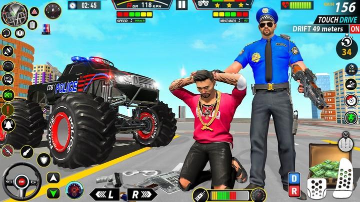 Police Monster Truck Car Games स्क्रीनशॉट 2