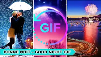 Good night Gif French Wishes 螢幕截圖 1