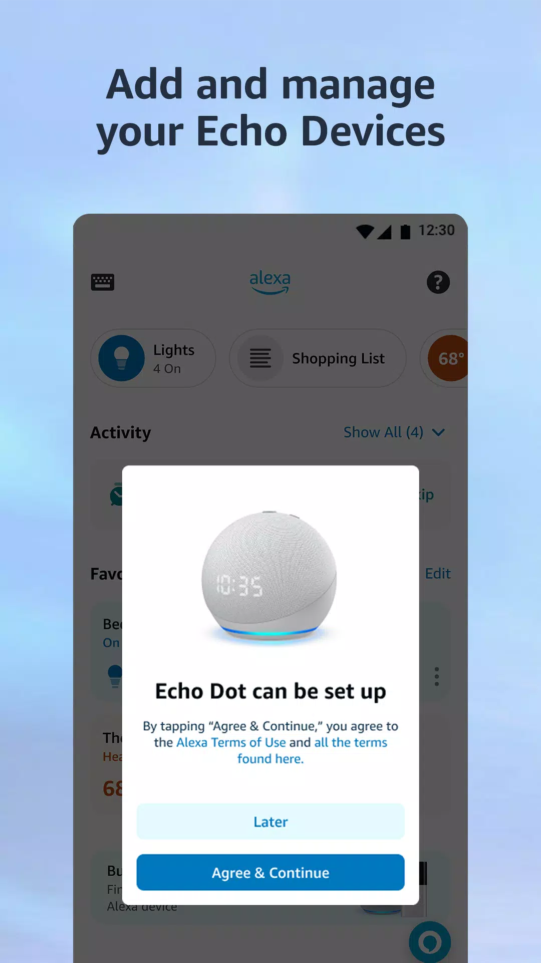 Amazon Alexa ဖန်သားပြင်ဓာတ်ပုံ 1