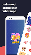 GIF stickers for WhatsApp ဖန်သားပြင်ဓာတ်ပုံ 0