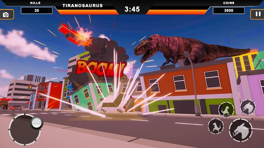 Dinosaur Rampage: Dino City Rampage Simulator ဖန်သားပြင်ဓာတ်ပုံ 0