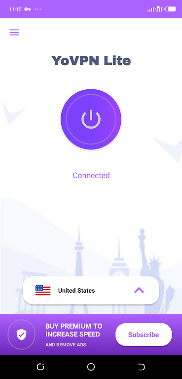YoVPN-LITE, The Free fastest and most secured VPN Captura de pantalla 0