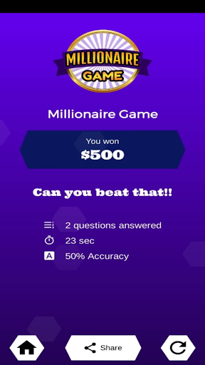 Millionaire Game - Trivia Quiz स्क्रीनशॉट 0