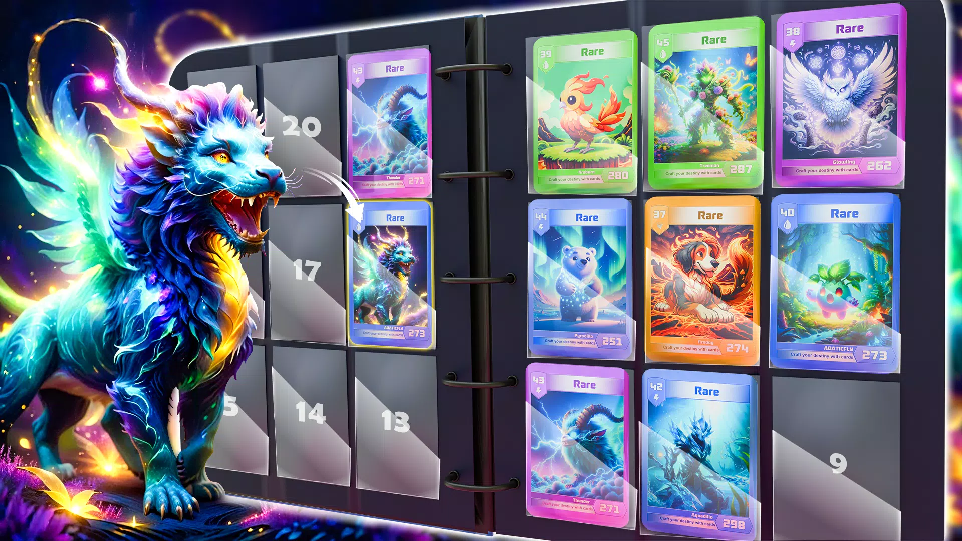 Monsters Card Collector Game Ekran Görüntüsü 1