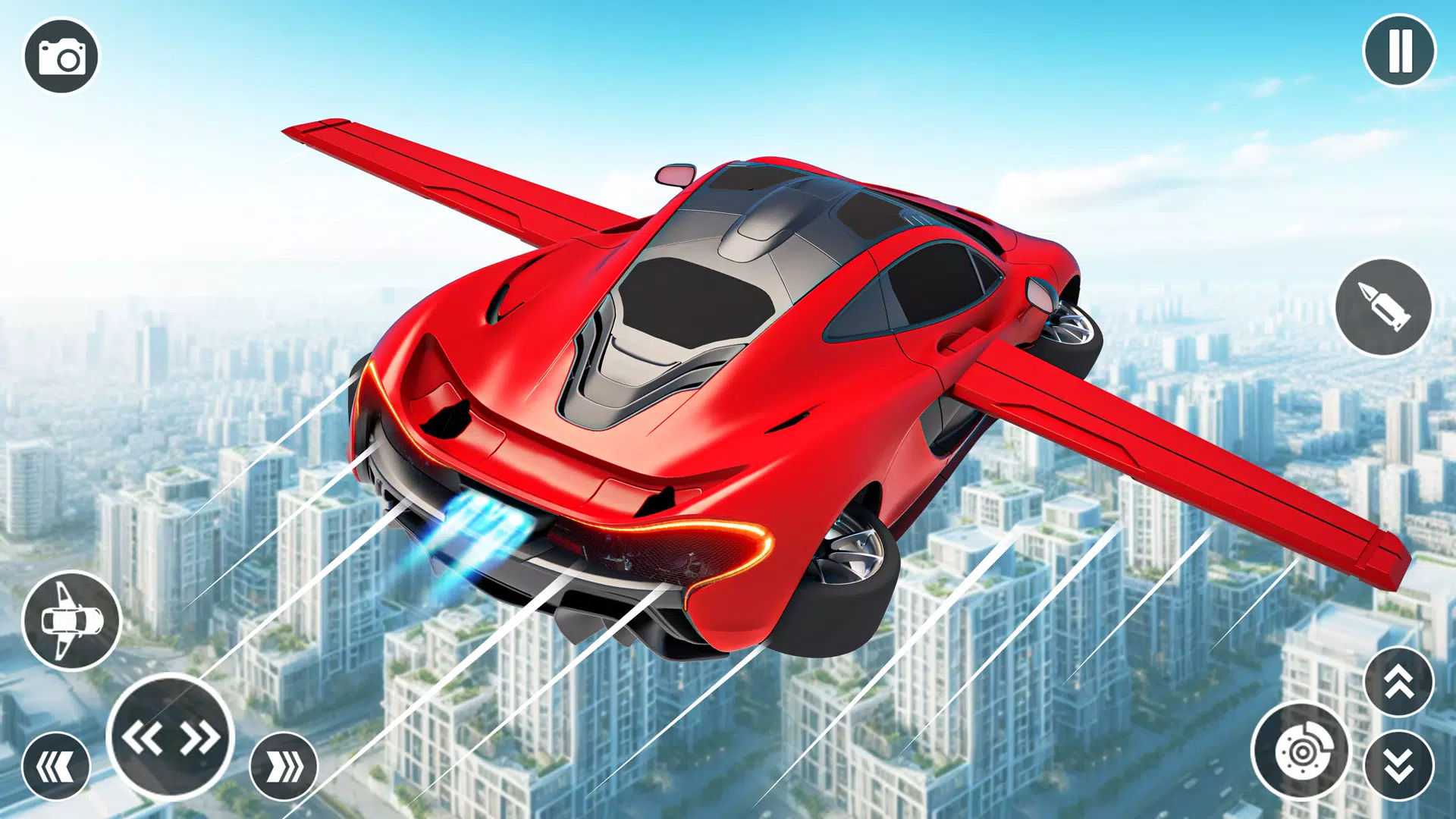 Flying Car Robot Shooting Game Captura de tela 0