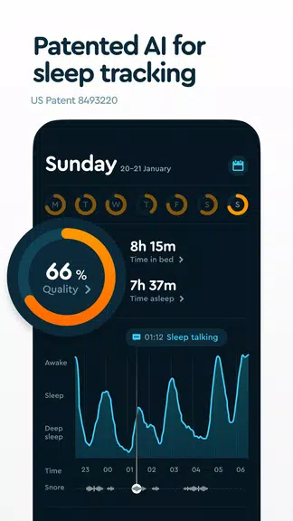 Sleep Cycle : 睡眠分析、スマート目覚まし時計 スクリーンショット 1