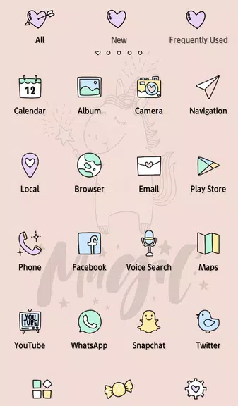 Unicorn Magic Theme Captura de pantalla 2