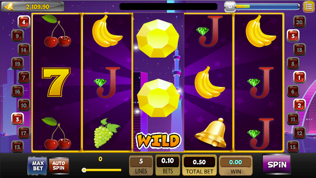 SlotMan - Free Classic Vegas Slot Machine 777 スクリーンショット 1