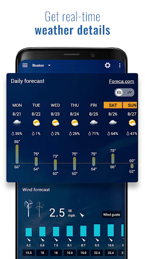 Transparent clock and weather स्क्रीनशॉट 1