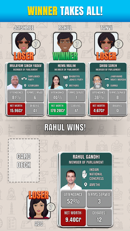 Rajneeti - Trump Card Game Capture d'écran 2
