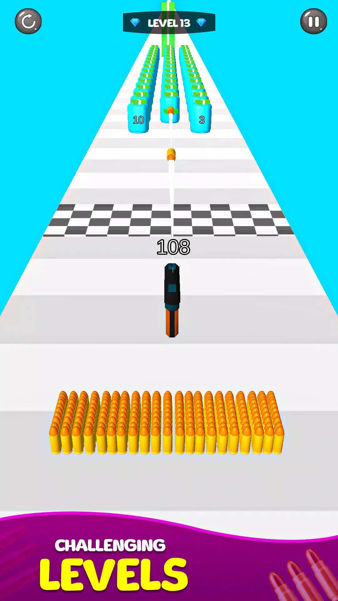 Merge Bullet Army Game Run 3D Schermafbeelding 2