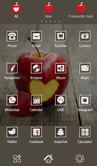 Schermata Heart Apple Theme +HOME 1