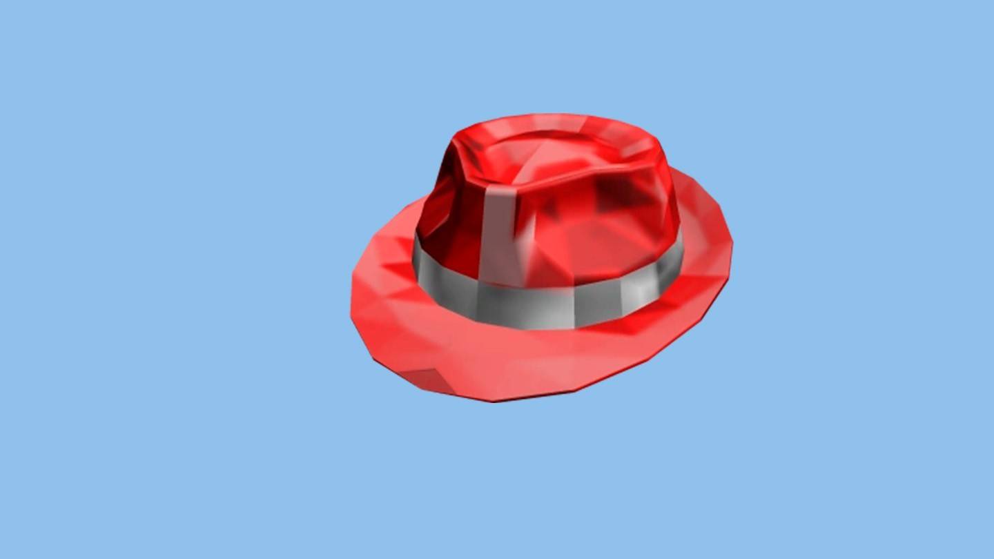 Fedora à temps rouge étincelant