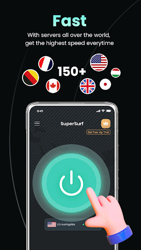 SuperSurf VPN - Fast &Safe VPN Ảnh chụp màn hình 1