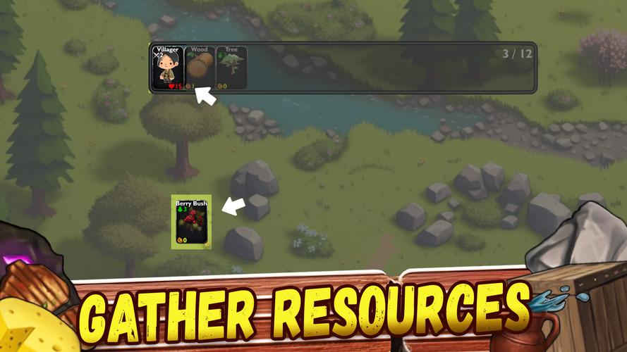 Landstack: card village game Captura de tela 0