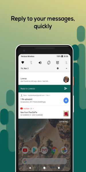 Material Notification Shade Captura de pantalla 0